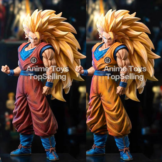 11.8in/30cm Anime Dragon Ball Z Figure SSJ3 Goku Figure PVC Super Saiyan Statue 3 Gokou Collectible Model Toys Gifts-EXPROTAS