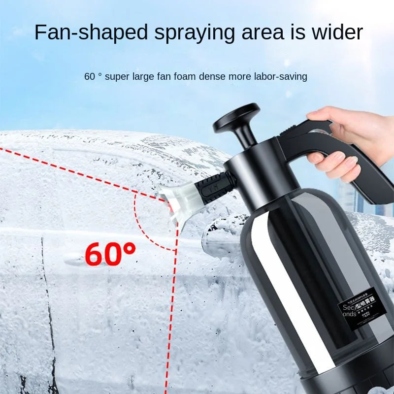 2L Car Wash Pump Foam Sprayer Handheld Snow Cleaning Spray Bottle
