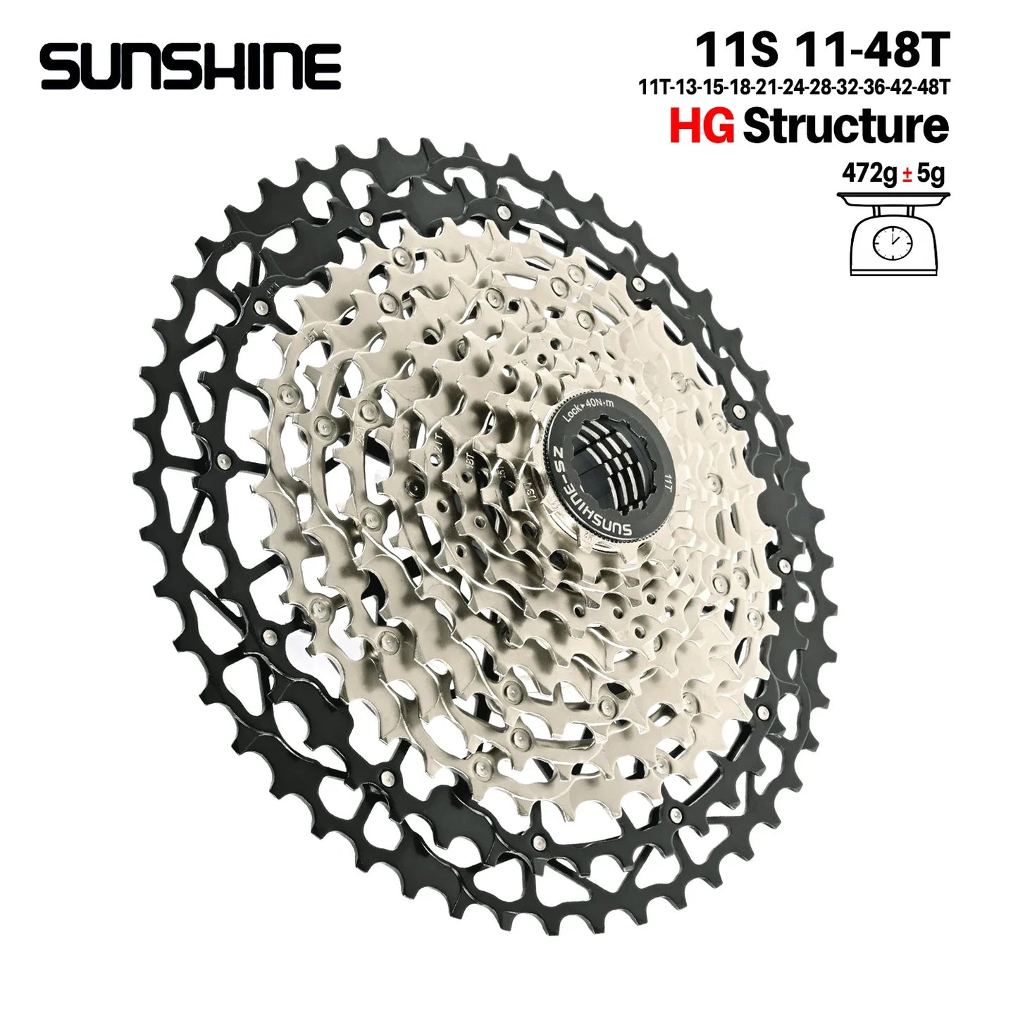 SUNSHINE Ultralight MTB Bike Cassette HG 9–13 Speed Carbon Steel Sprocket - EXPROTAS