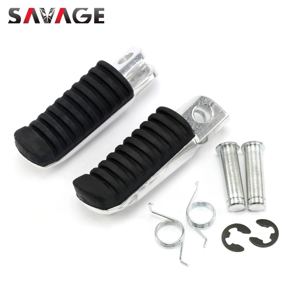 For KAWASAKI NINJA 250 400 650 1000 VERSYS Z1000SX Z750 ER6F ZX6R ZX12R Front Footrest Foot Pegs Motorcycle Rubber Pedal Pads-EXPROTAS