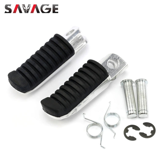 For KAWASAKI NINJA 250 400 650 1000 VERSYS Z1000SX Z750 ER6F ZX6R ZX12R Front Footrest Foot Pegs Motorcycle Rubber Pedal Pads-EXPROTAS