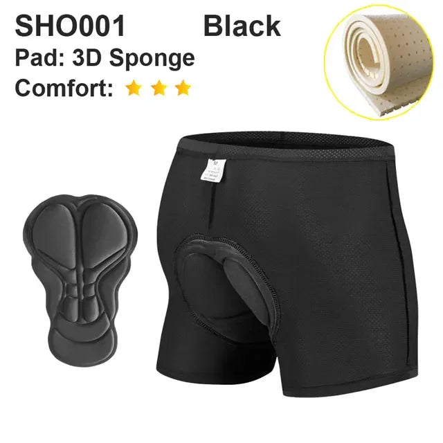 NEWBOLER Men’s Cycling Padded Underwear 5D Gel Breathable MTB Road Shorts - EXPROTAS