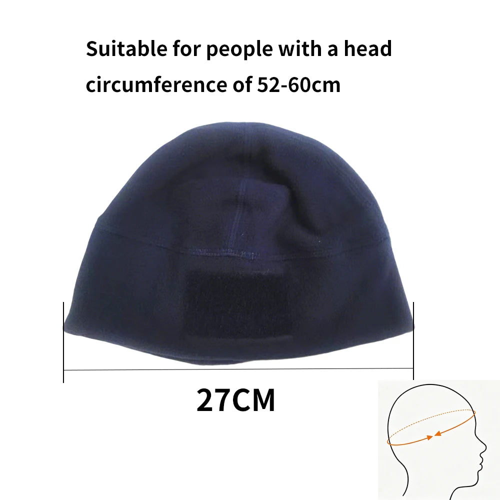 Windproof Tactical Beanie Hat Warm Fleece Winter Cap for Outdoor Activities