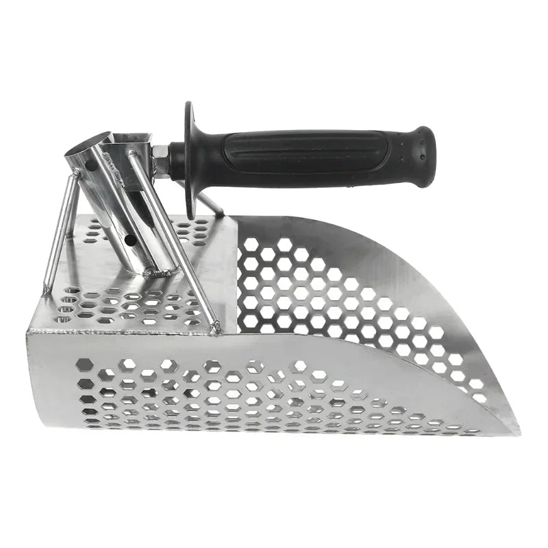 Beach Treasure Hunting Sand Scoop for Metal Detecting Stainless Steel with Hexahedron 7Mm Holes Fast Sifting Metal Detector-EXPROTAS
