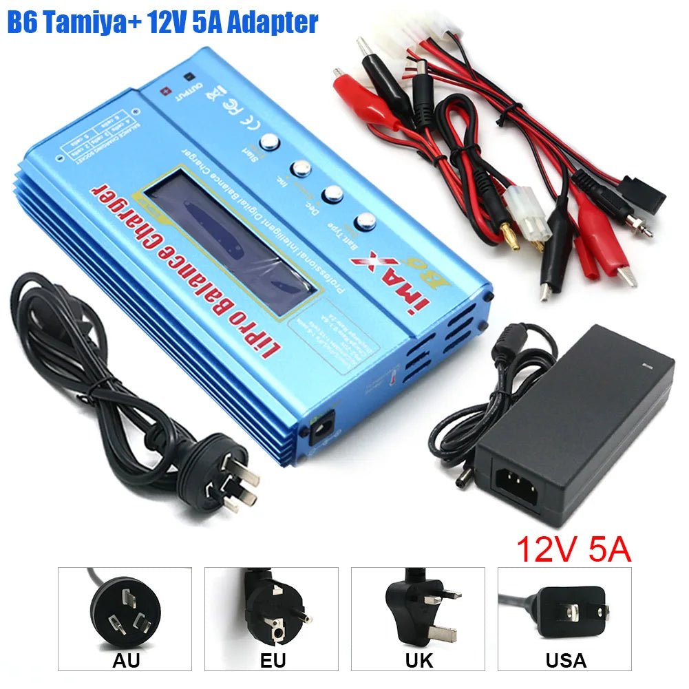 IMAX B6 80W Balance Digital Charger for Lipo NiMh RC Battery 12V 5A