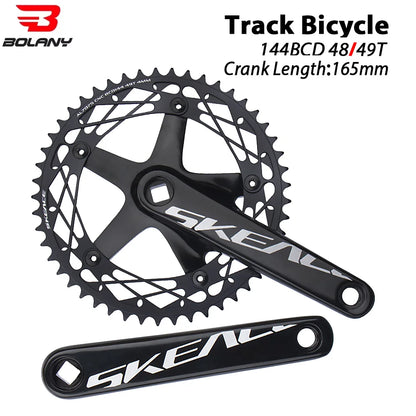 SKEACE 144BCD Single Speed Crankset 165mm 49T Square Taper MTB Bike