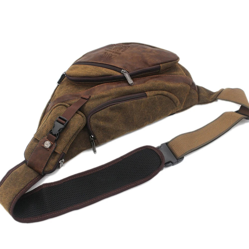 Men Sling Backpack Cross body Messenger Chest Bag Rucksack Laptop Climb Military Sports Travel Canvas Male One Shoulder Bags-EXPROTAS