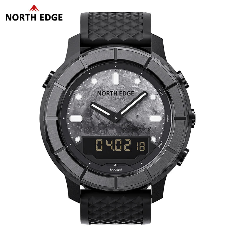 North Edge Digital Watch 50M Waterproof Altimeter Compass for Men