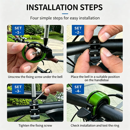 Bicycle Bell MTB Alloy Horn Handlebar Ring Alarm for Cycling Safety