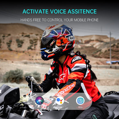 Freedconn Motorcycle Helmet Bluetooth Headset CVC Noise Cancellation IP67