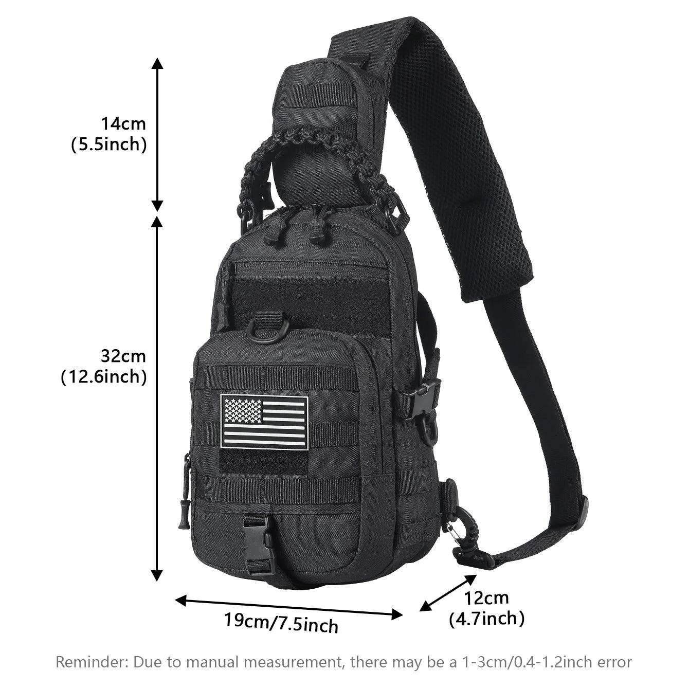 Outdoor Chest Bag Adjustable Running Hiking Pack for Men/Women Sports