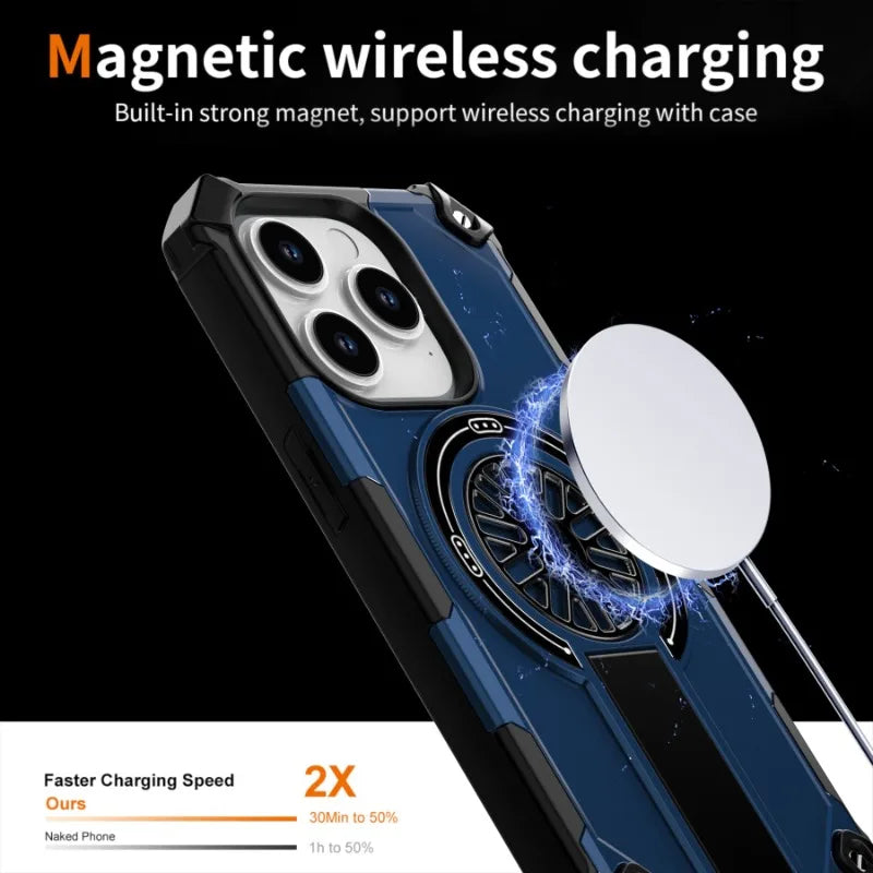 Redmi Note 14 4G 5G Pro Plus Magnetic Stand Armour Shockproof Hard Case