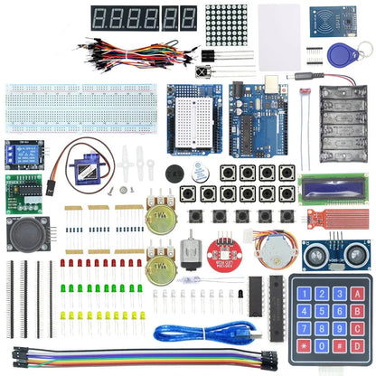 Starter Kit for Arduino Uno R3 - Uno R3 Breadboard and holder Step Motor / Servo /1602 LCD / jumper Wire/ UNO R3-EXPROTAS