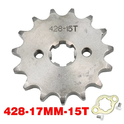 Chain 428# 17mm 20MM 10t 11T 12t 13T 14T 15t 16t 17T 18t 19T Motorcycle Sprocket