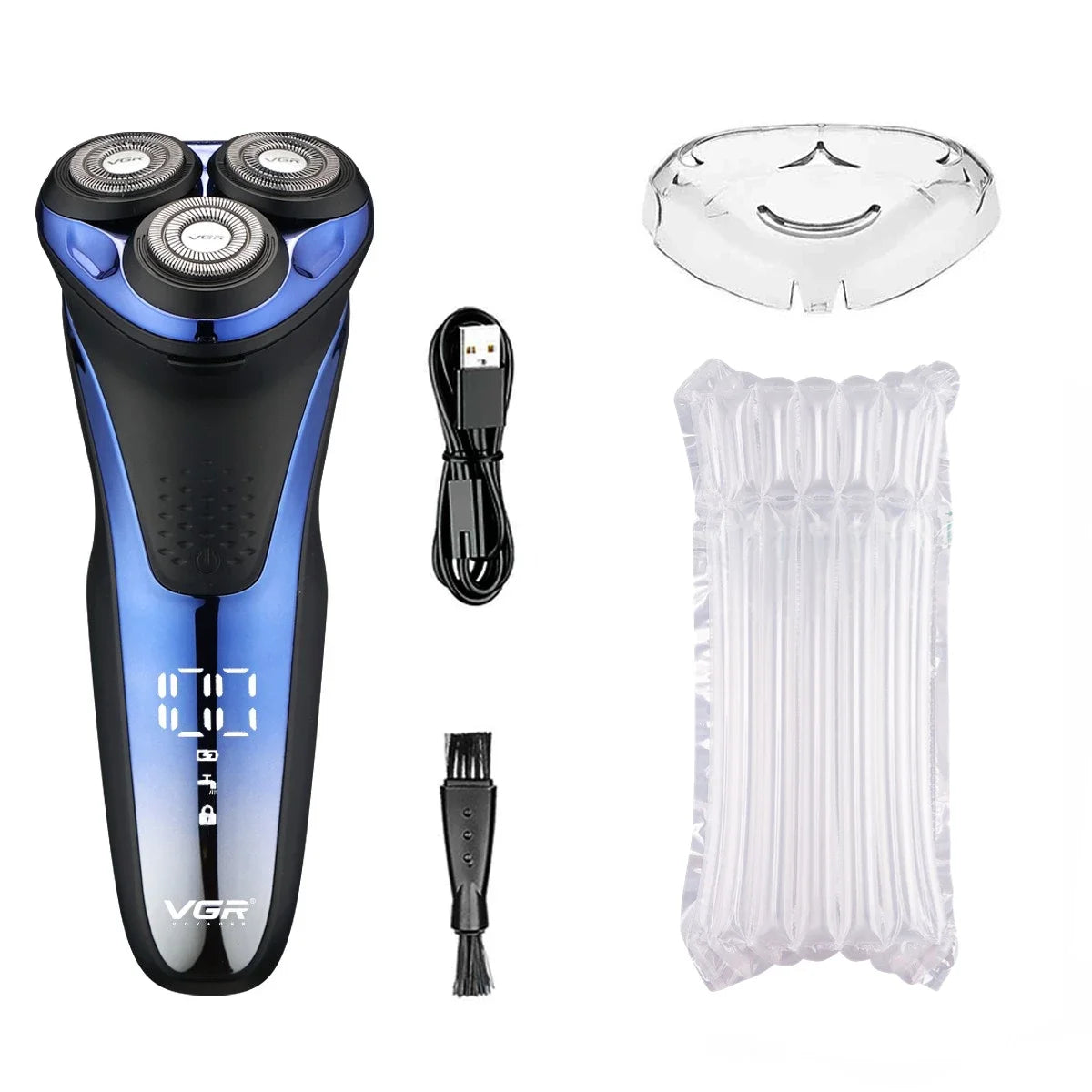 VGR Electric Shaver Men Rechargeable Cordless Beard Foil Razor Trimmer