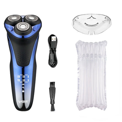 VGR Electric Shaver Men Rechargeable Cordless Beard Foil Razor Trimmer