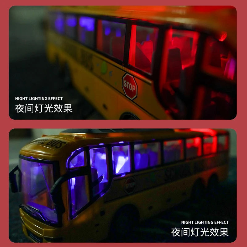 1/30 Electric RC Control Bus Light Remote Tour School City Model Kids