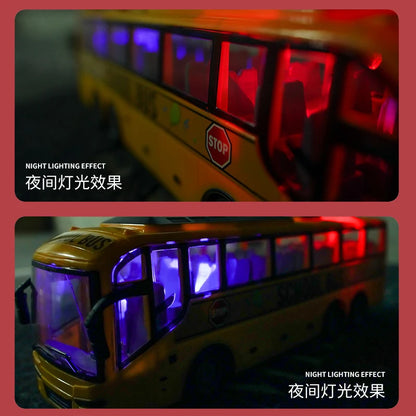 1/30 RC Electric Control Bus Light Remote Tour School City Model