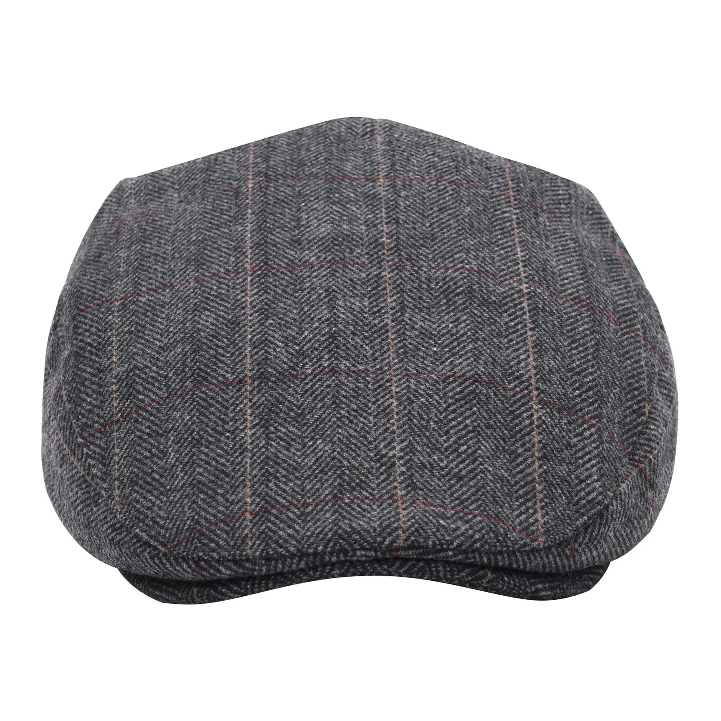 STARANCE Men's Herringbone Flat Ivy Newsboy Hat Wool Blend Gatsby Cabbie Cap