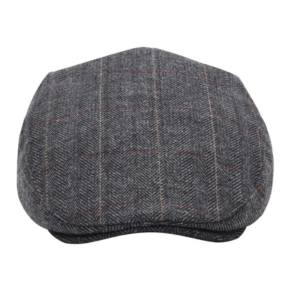 STARANCE Men's Herringbone Flat Ivy Newsboy Hat Wool Blend Gatsby Cabbie Cap