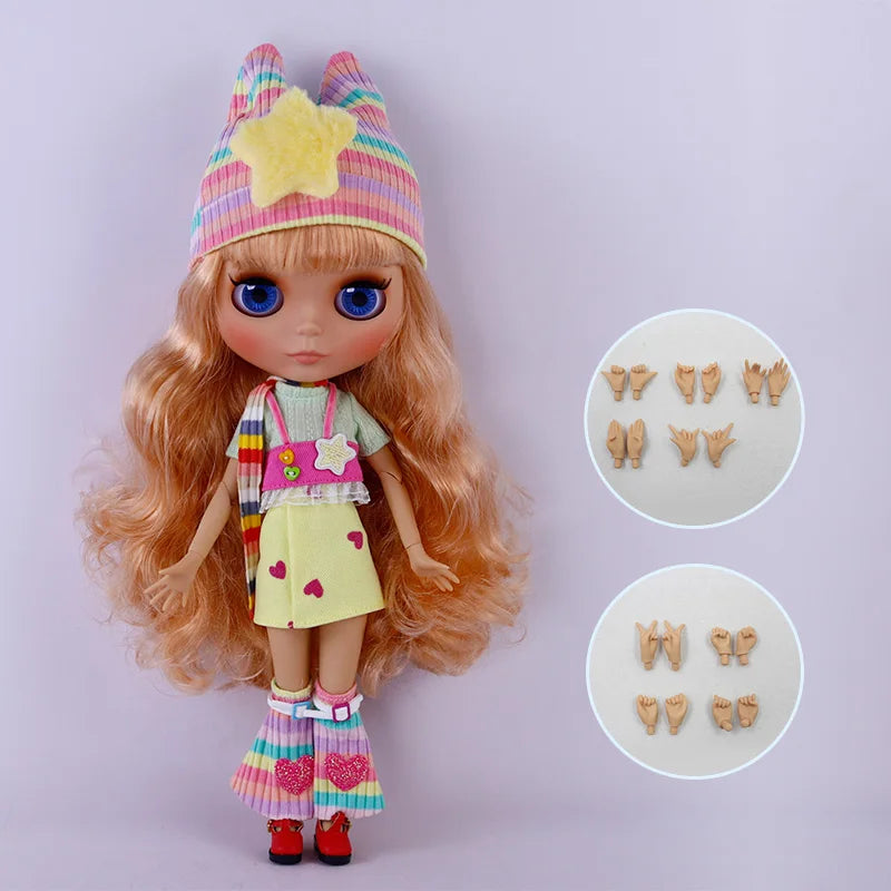 ICY DBS Blythe Doll Tan Skin Matte Face 1/6 BJD Joint Body Neo BL2240