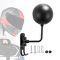 180° Rotating Wall Mounted Helmet Rack for Motorcycle Bicycle Gear Storage