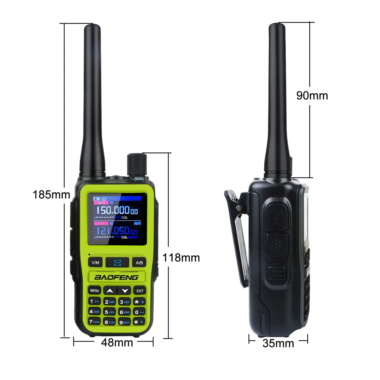 2PCS Baofeng Dual Band Mini Walkie Talkie 5W Radio Air Band Compact