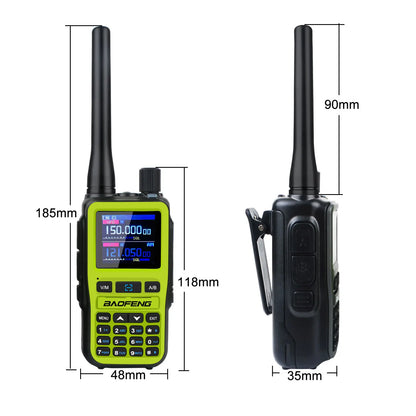 2PCS Baofeng Dual Band Mini Walkie Talkie 5W Radio Air Band Compact