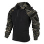 Men's Tactical Long Sleeve Camo Shirt Hooded Quick Dry T-shirt