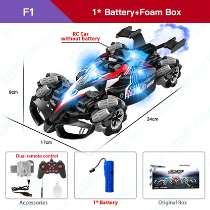 ZWN F1 RC Drift Car With Music Led Lights 2.4G Glove Gesture Radio Remote Control Stunt Cars 4WD Electric Children Toy vs Wltoys-EXPROTAS