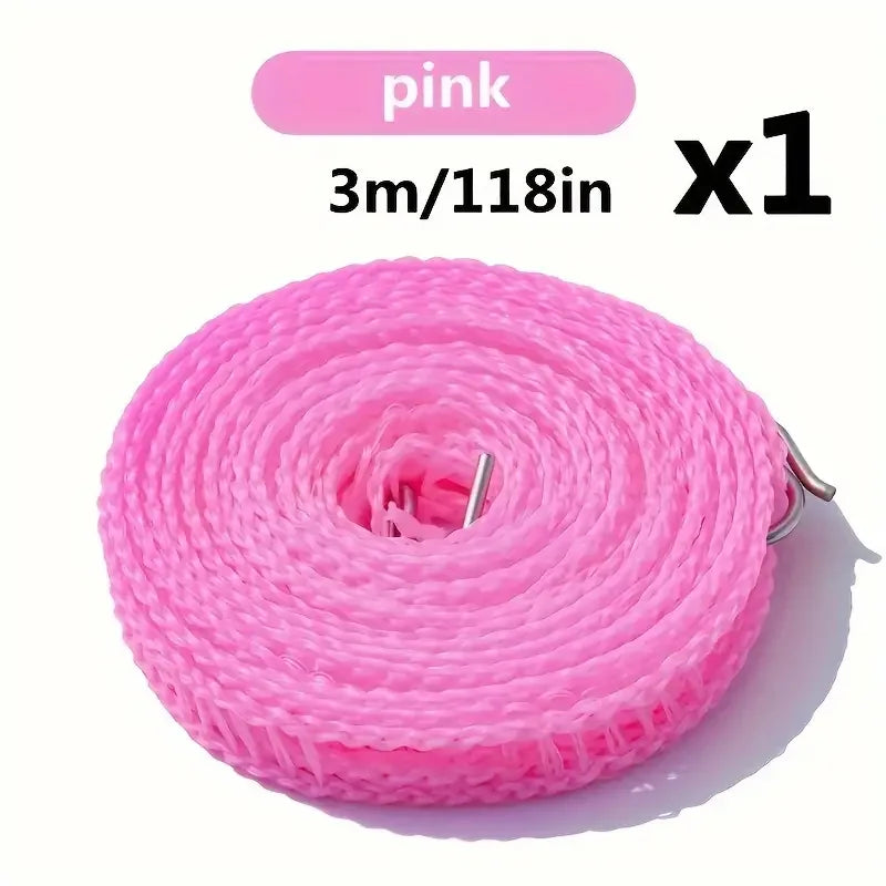 Portable Drying Rope Clothesline Windproof Non-Slip Camping Travel Line