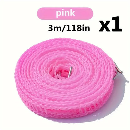 Portable Drying Rope Clothesline Windproof Non-Slip Camping Travel Line