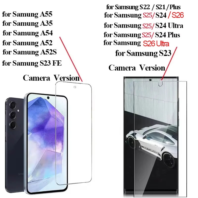 Tempered Glass Screen Protector for Samsung S23 S26 A55 A35 A54 S25 Ultra