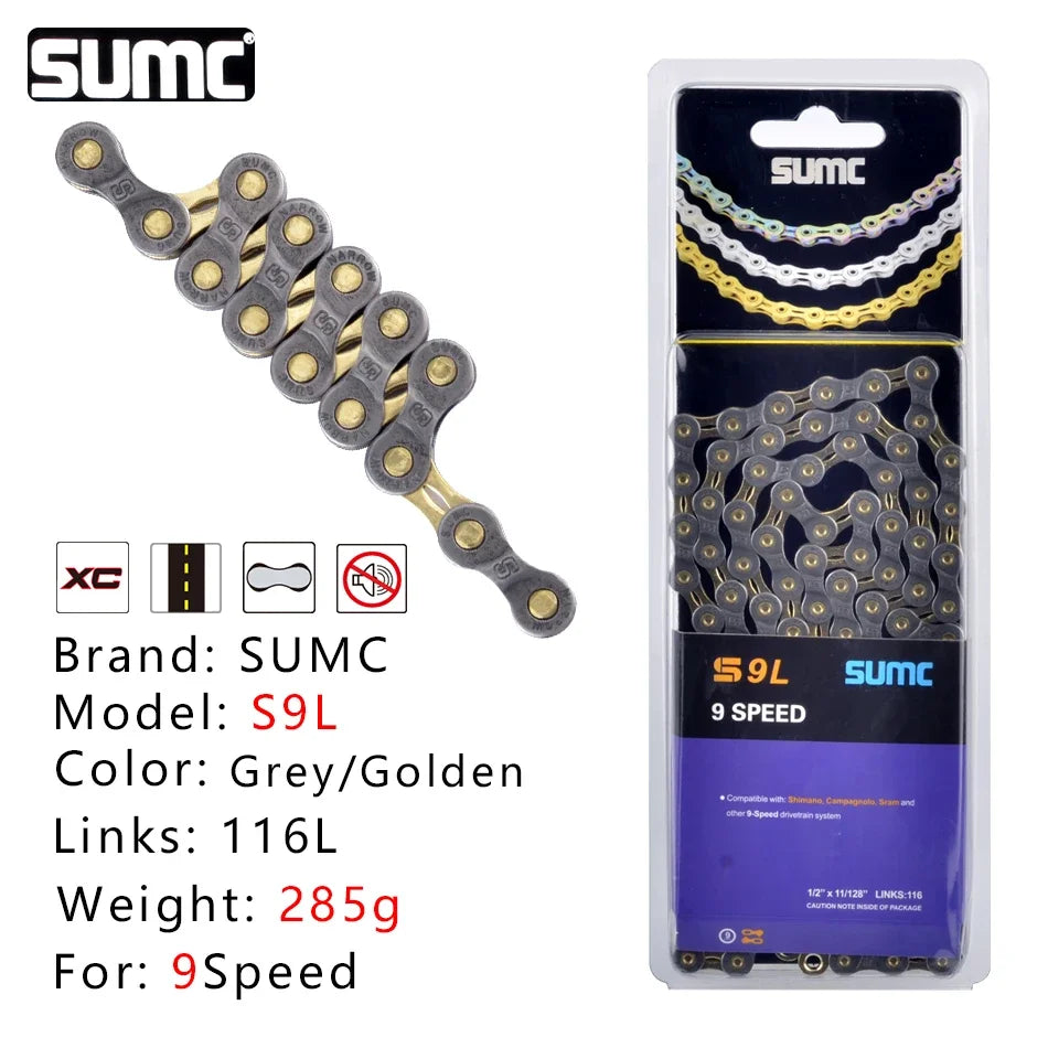 Bike Chain SUMC Half Hollow  116L 9/10/11/12 Speed for Shimano SRAM Campagnolo