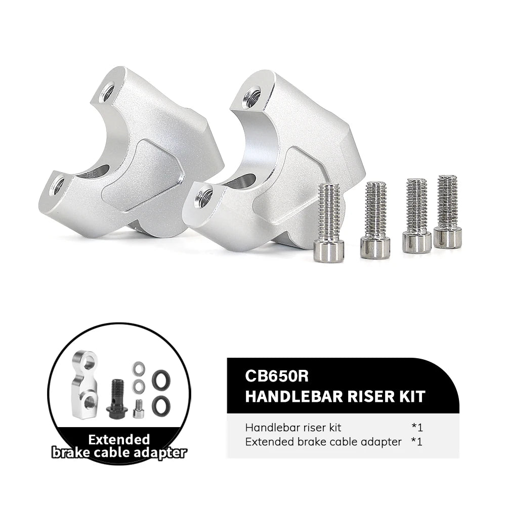 For Honda CB650R Handlebar Riser Clamp Adapter Height Lift Mount 2019-2025