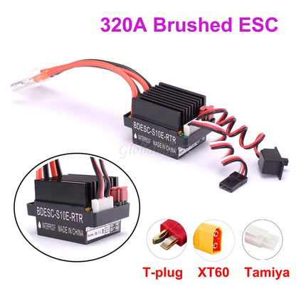 320A Motor Speed Controller Brushed ESC 2A BEC for RC Car Boat Waterproof