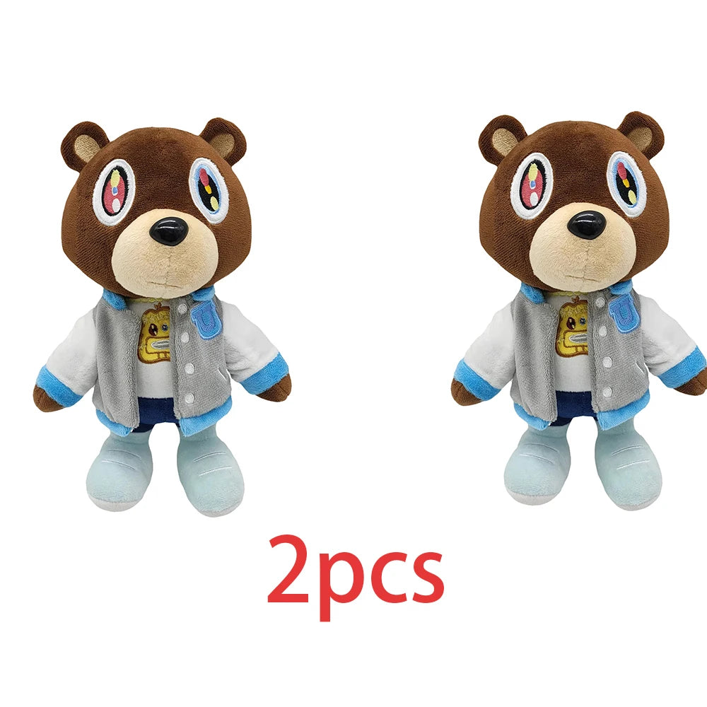 26cm Kawaii Kanye Dropout Bear Plush Soft Teddy Toy Graduation Decor