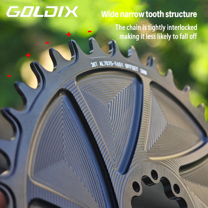 Narrow Wide Chainring 3mm Offset Goldix Direct Mount for 8Bolt Crankset