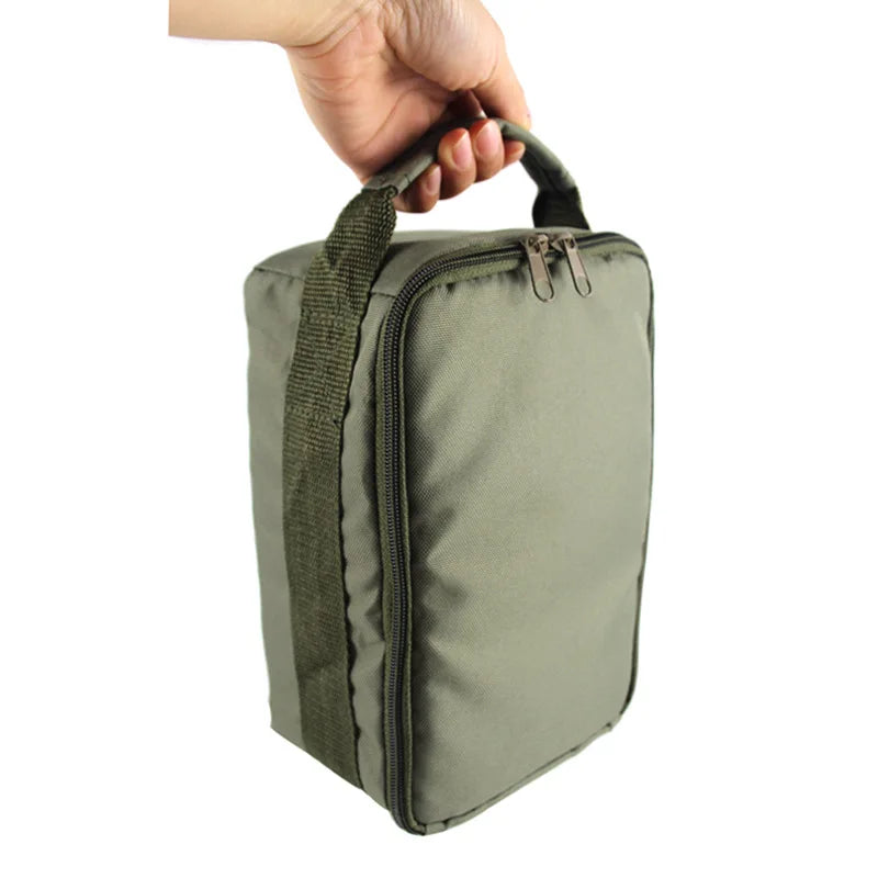 Fishing Tackle Bag Waterproof Portable Gear Case with 3 Dividers for Reels