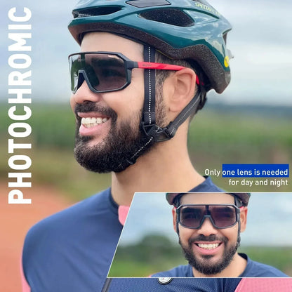 Bicycle Riding Sunglasses Photochromic Cycling Glasses Men Women MTB Road