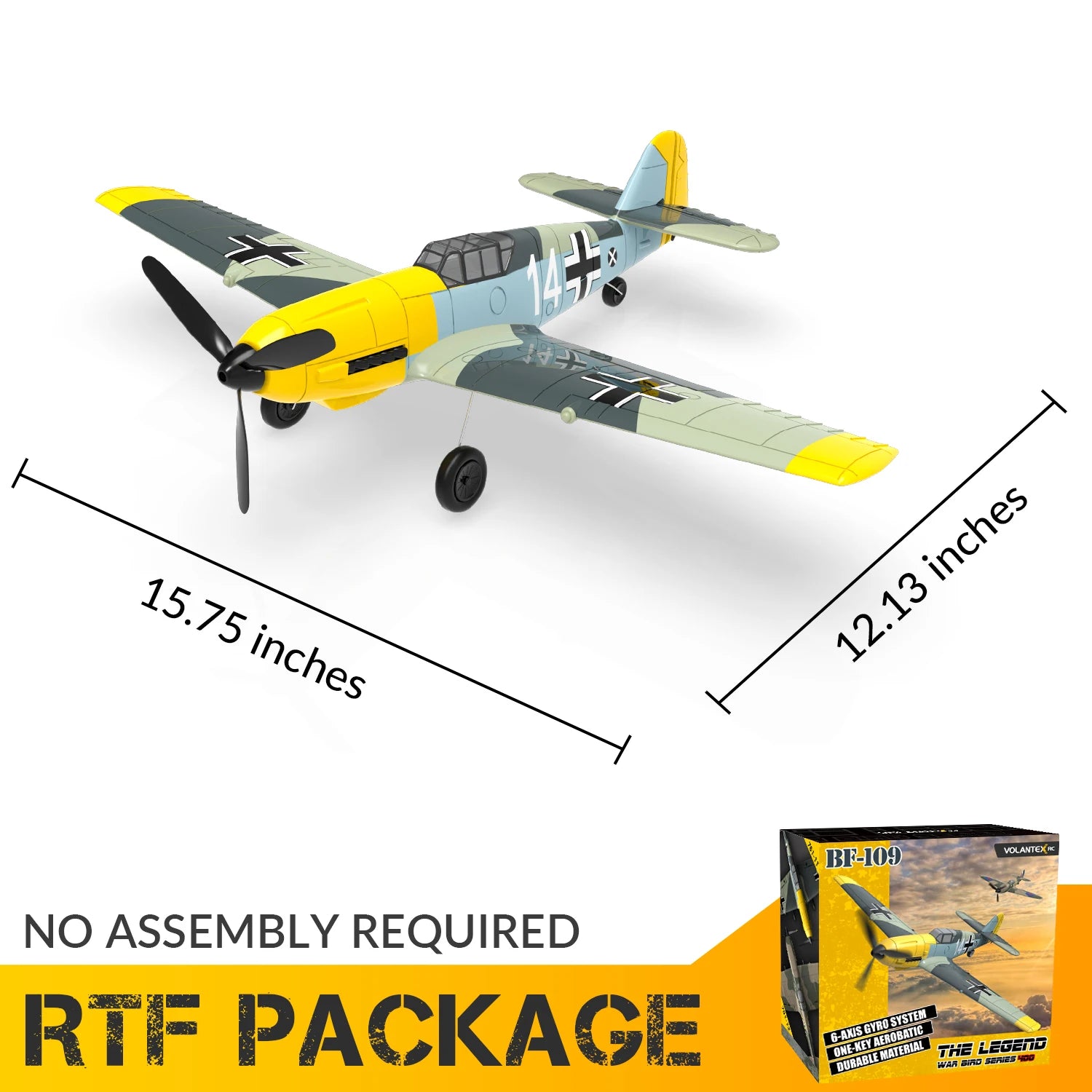 BF109 RC Plane 2.4G 4CH 400mm Wingspan One-key Aerobatic Remote Control Aircraft  RTF 761-11 EPP Foam RC Fighter-EXPROTAS