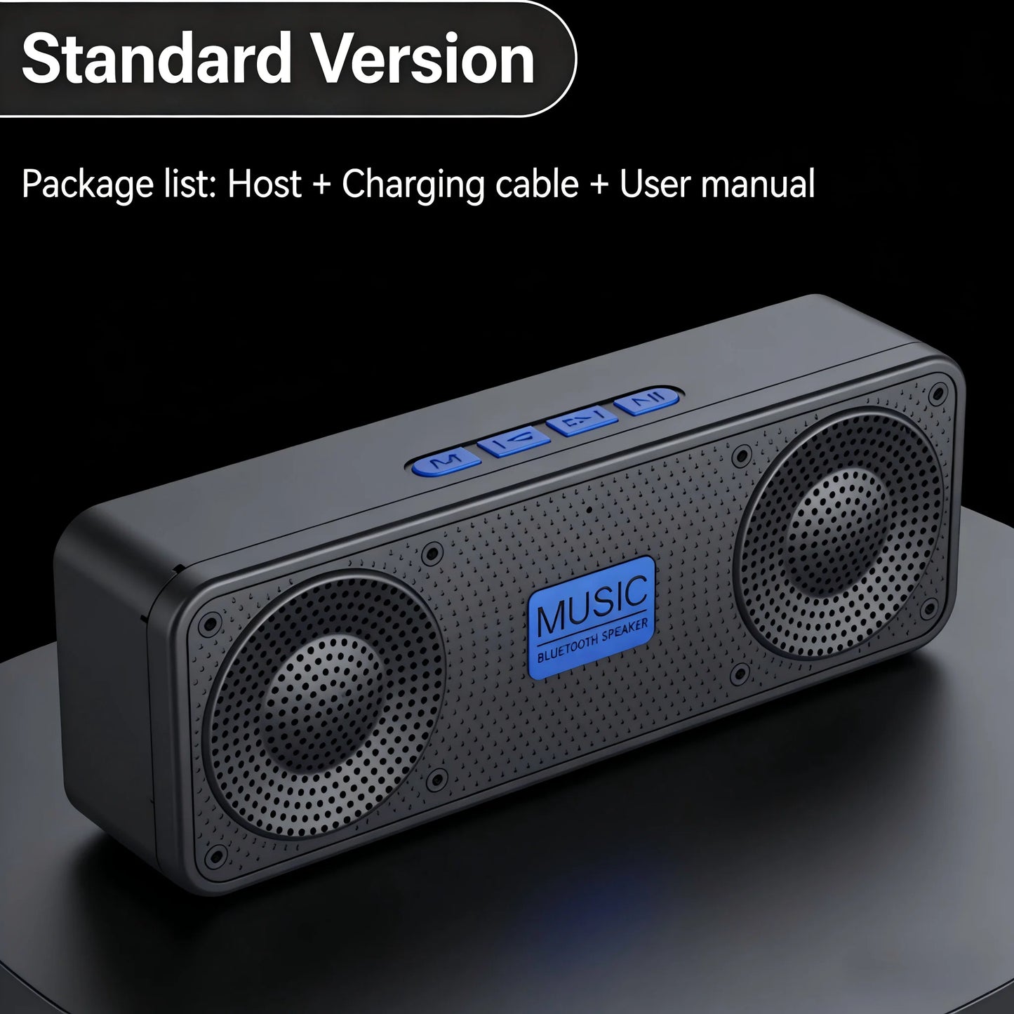 EXPROTAS Bluetooth Speaker Portable Subwoofer Wireless Outdoor FM Stereo
