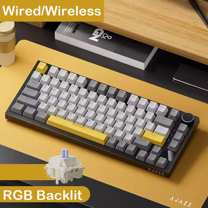 Wireless Mechanical Keyboard Ajazz AK820 RGB Bluetooth 5.1 USB-C Wired