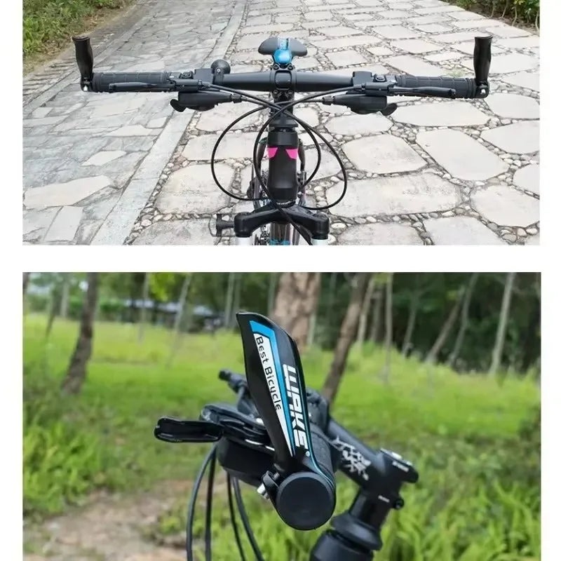 MTB Road Bike Bull Horn Bar Ends Aluminium Auxiliary Handlebar Grips