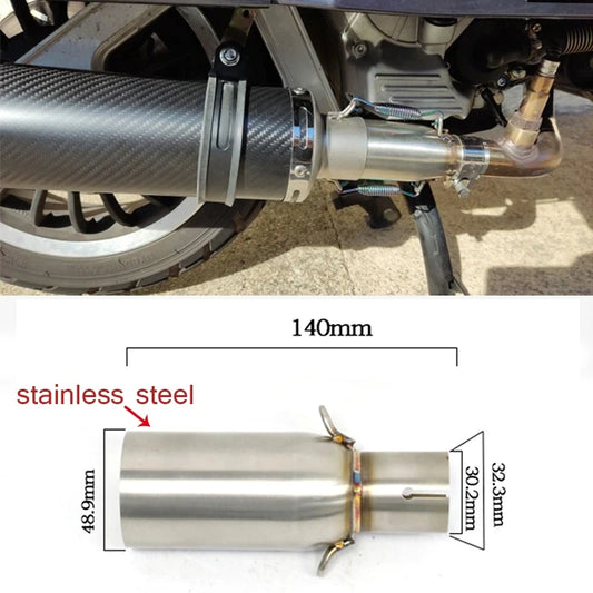 51mm Motorcycle Exhaust Middle Link Pipe Muffler Adapter Section Adjust Tube for Piaggio Beverly X10 MP3 125 250 300 250LT 300L-EXPROTAS