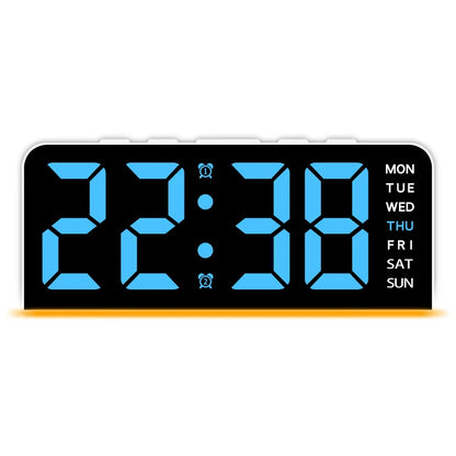 Mood Light Digital Alarm Clock USB LED Snooze Temperature Display 12/24H
