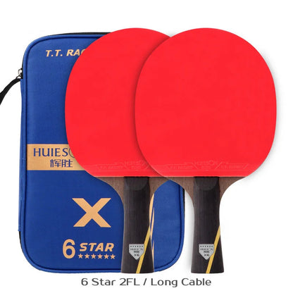 Huieson 5/6 Star Table Tennis Racket Carbon Offensive Ping Pong Racket Paddle with Cover Bag-EXPROTAS