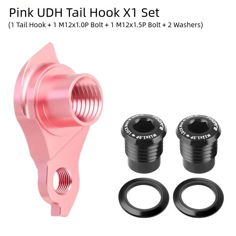 TOOPRE Bicycle UDH Straight-mounted Tail Hook Nut Mountain Road Bike Barrel Axle Frame Rear Tail Hook Universal Lifting Ear