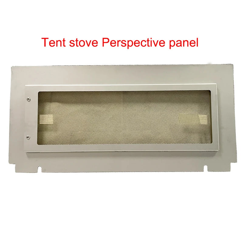 Hot Tent Stove Glass Side Window with Chimney Cap Camping Accessories Equipment