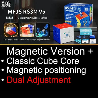 MoYu RS3M V5 3x3 Magnetic Speed Cube 2023 Puzzle Toy Cubo Magico